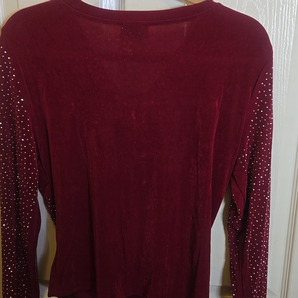 Red Sequin Blouse - Picture 6 of 7